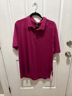 Lululemon Clique  Evolution Mens Polo - Gala Pink - XL : ,